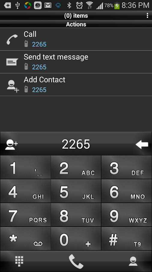 RocketDial Theme FancyDark(HD) Screen 3