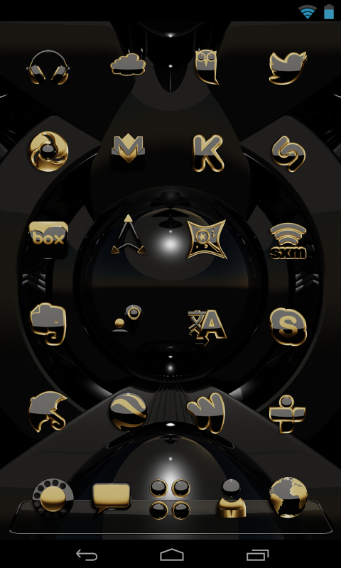gold man Next Launcher Theme Screen 2