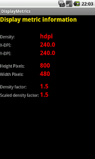 Free Download Display Metrics Info APK for Android