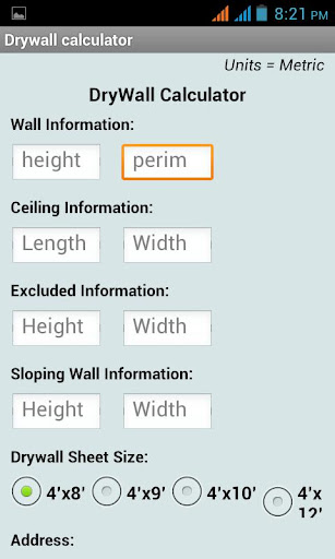 Dry Wall Calculator for Home