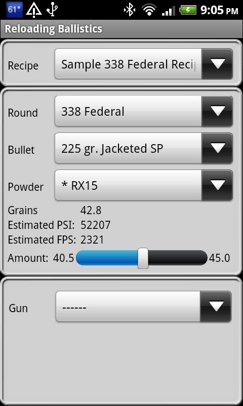 338 Federal Ballistics Data Screen 3