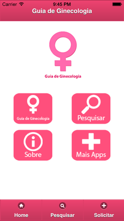 Android application Guia de Ginecologia screenshort