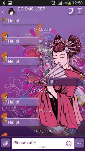 GO SMS Proの芸者