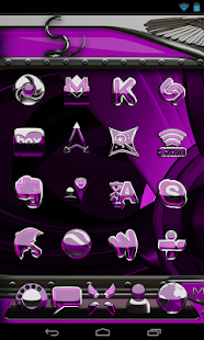 Next Launcher Theme pink snake - náhled