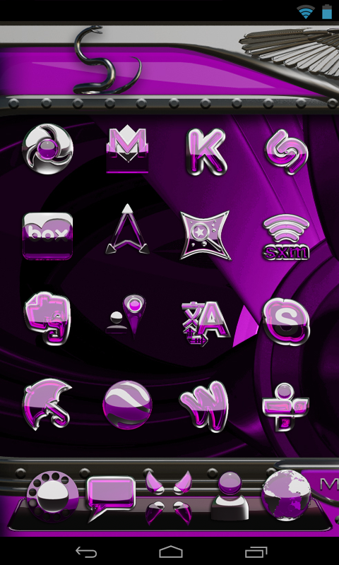 Next Launcher Theme pink snake Screen 2