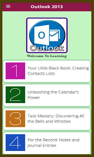 Tutorial for Outlook 2013