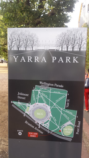 Yarra Park Map Punt Road Oval