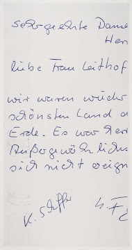 Briefkaart van K. Schiffer en K. Fürstenberg uit Möndengladbach