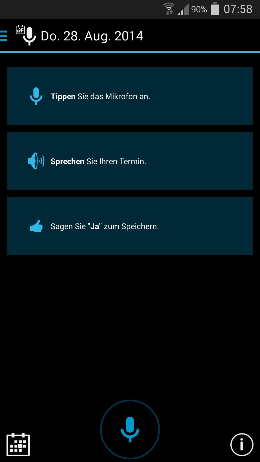 Android application Speak Your Appointment screenshort