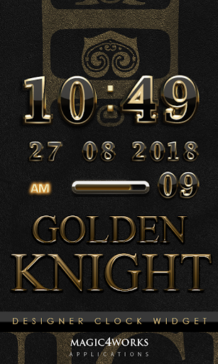 Golden Knight Digital Clock
