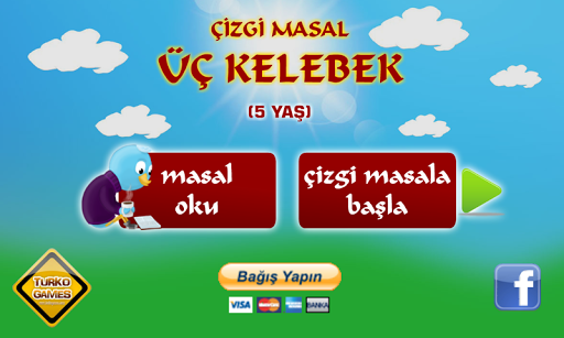 Çizgi Masal -Üç Kelebek Masalı