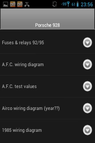 Porsche 928 fuse/relay charts Screen 2