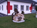 Red Cross Sculpture