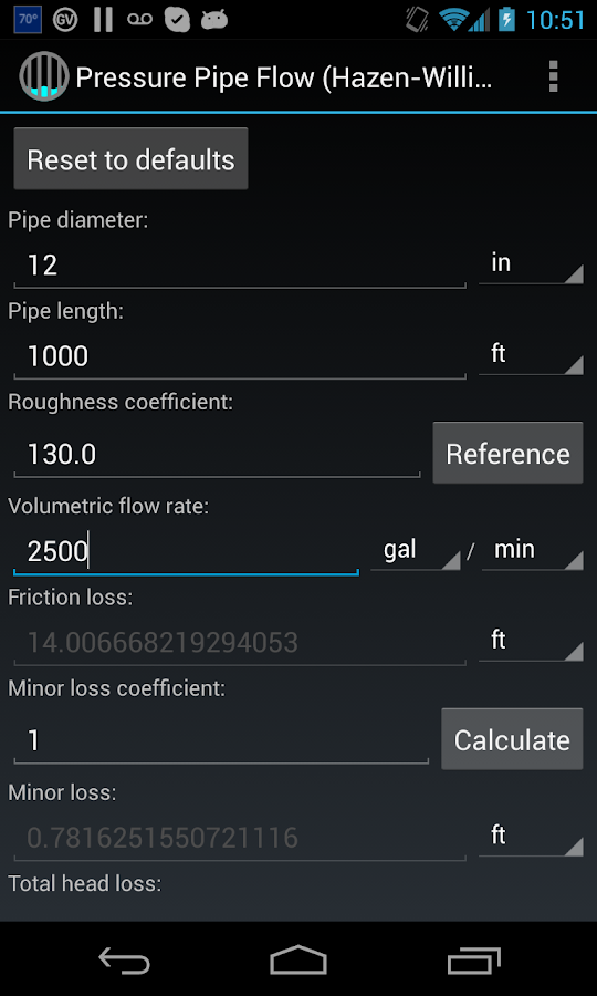    Water Project Calculator- screenshot  