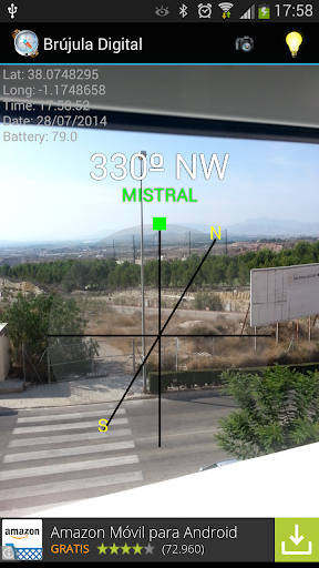 Digital compass with Torch