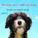 dog sings Italian opera song logo