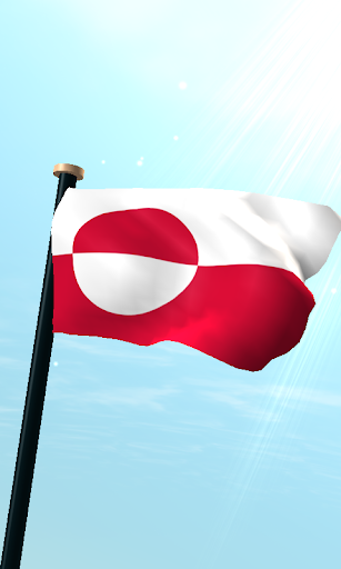 그린란드 국기 3D 무료 라이브 배경화면