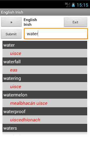 English Irish Dictionary