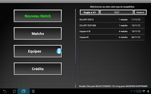 Android application QuickPDA RUGBY screenshort