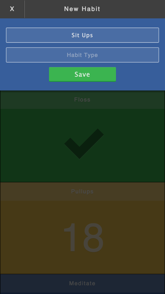 The Habit App Screen 3