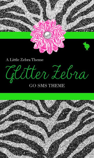Fun Glitter Zebra Theme GO SMS