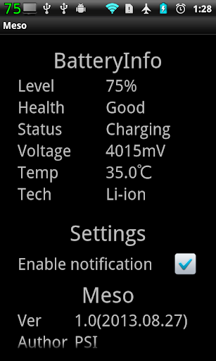 Meso: Simple Battery Indicator