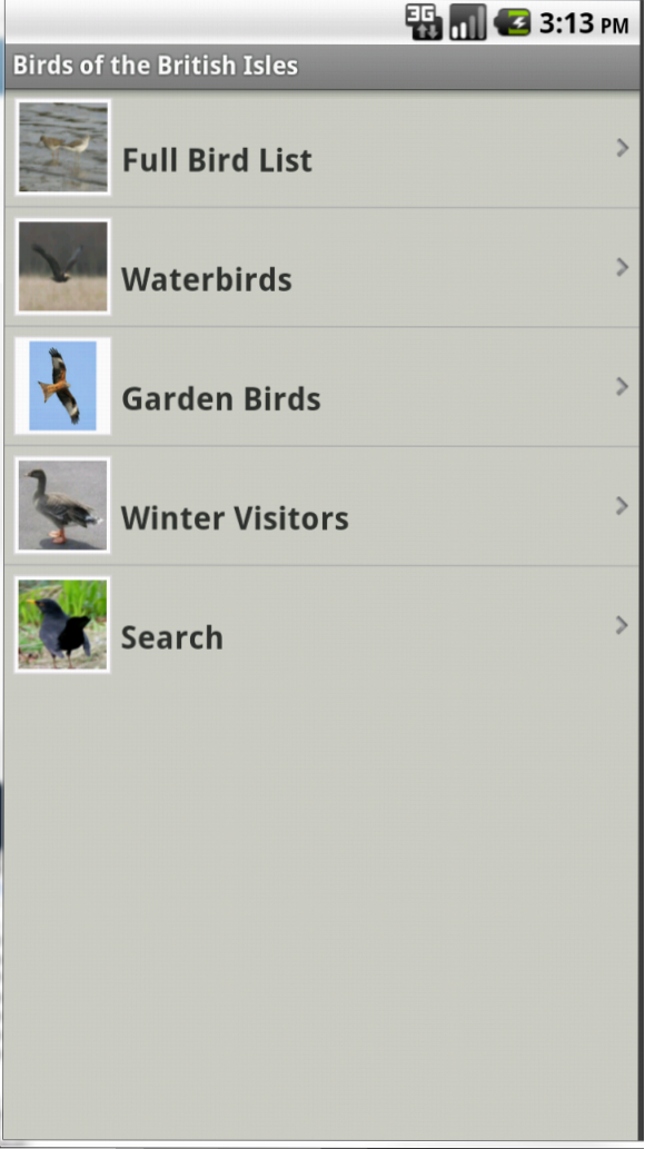 Birds from the British Isles Screen 1