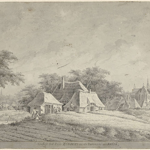 Gezicht op het dorp Zundert, Dirk Verrijk, 1777 Rijksmuseum