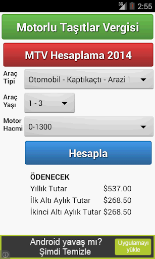 【免費工具App】Motorlu Taşıtlar Vergisi 2014-APP點子