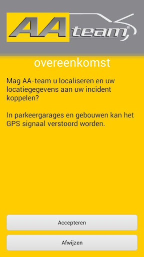 AA-team pechhulp locatie app