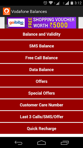 Vodafone Balances USSD Codes