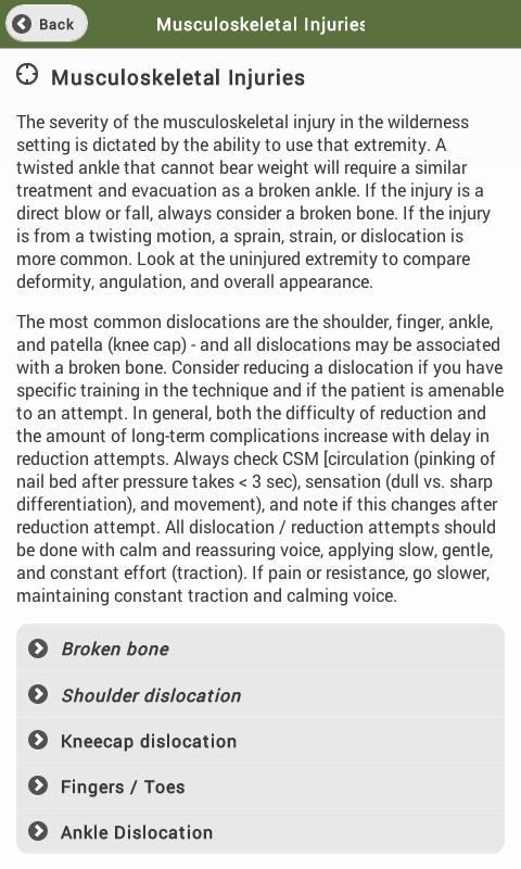 Wilderness First Aid Screen 2
