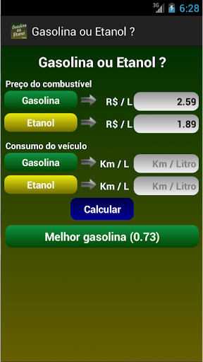 Gasolina ou Etanol