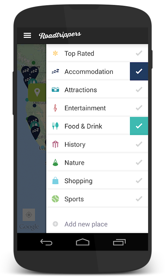 Roadtrippers Trip Planner Android Apps on Google Play