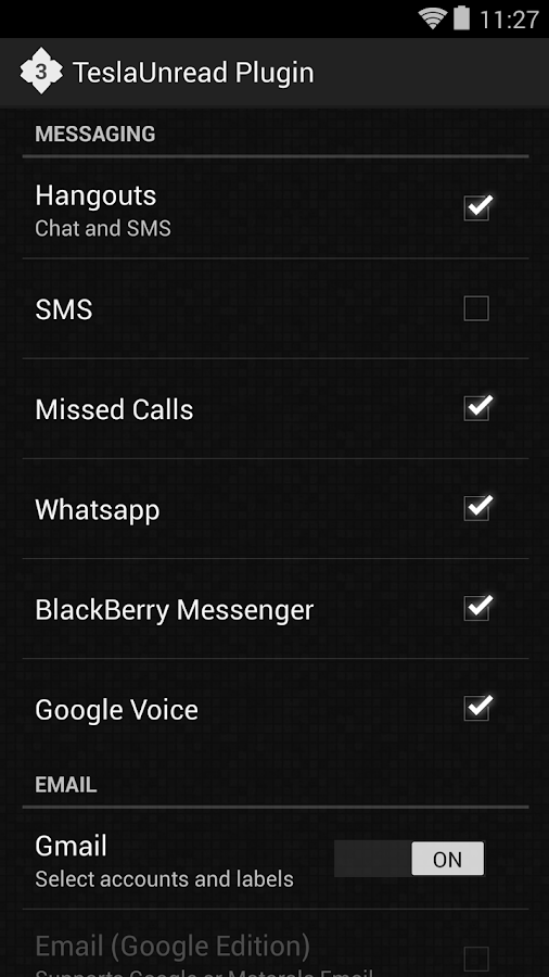TeslaUnread for Nova Launcher - screenshot