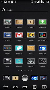 Black Go Launcher Theme Free - screenshot thumbnail