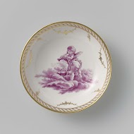 Schotel met een putto op wolken