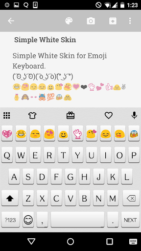 Simple White Emoji Keyboard