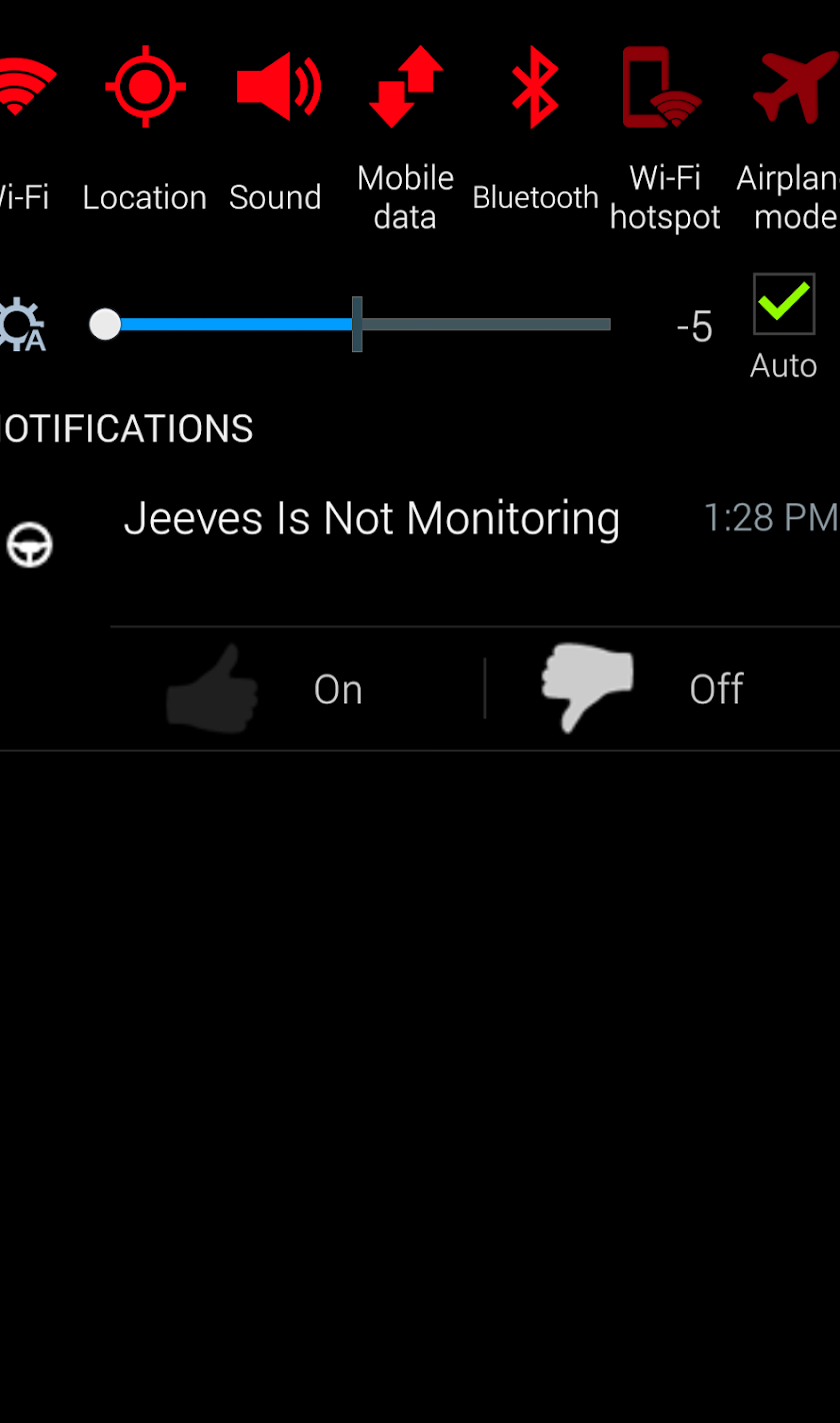 Jeeves: My SMS Auto-responder Screen 2