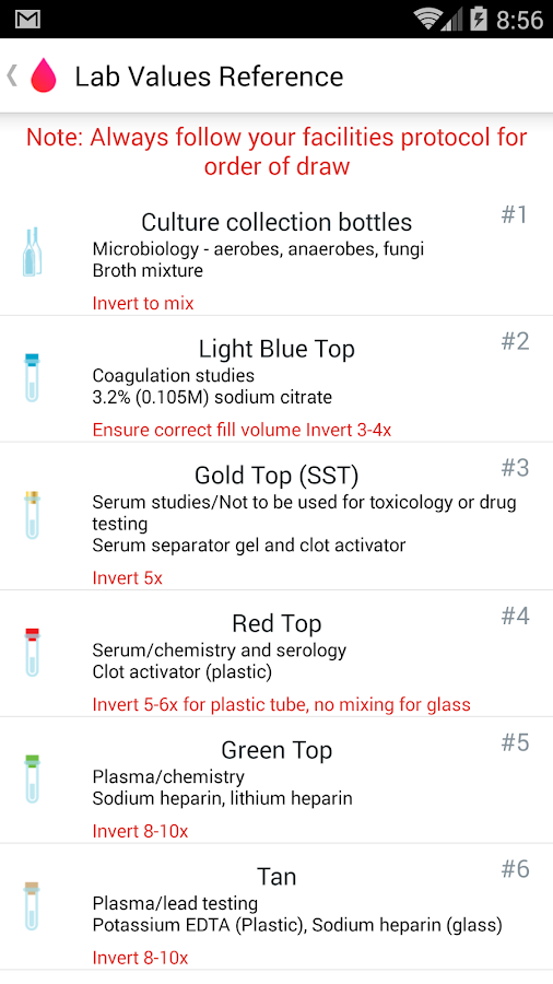    Lab Values Reference Pro- screenshot  