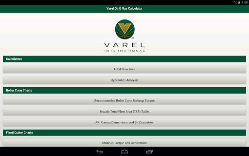 【免費商業App】Varel Oil & Gas Calculator-APP點子