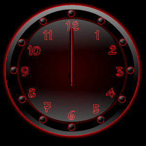 Sleek Ebony Red Clock Widget.apk 1.0
