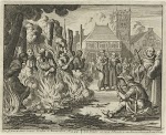 Acht doopsgezinden te Amsterdam verbrand, 1549. Jan Luyken, 1685
