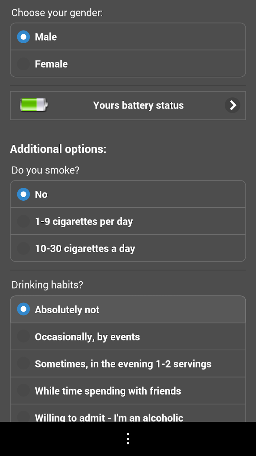 Battery status of my life Screen 3
