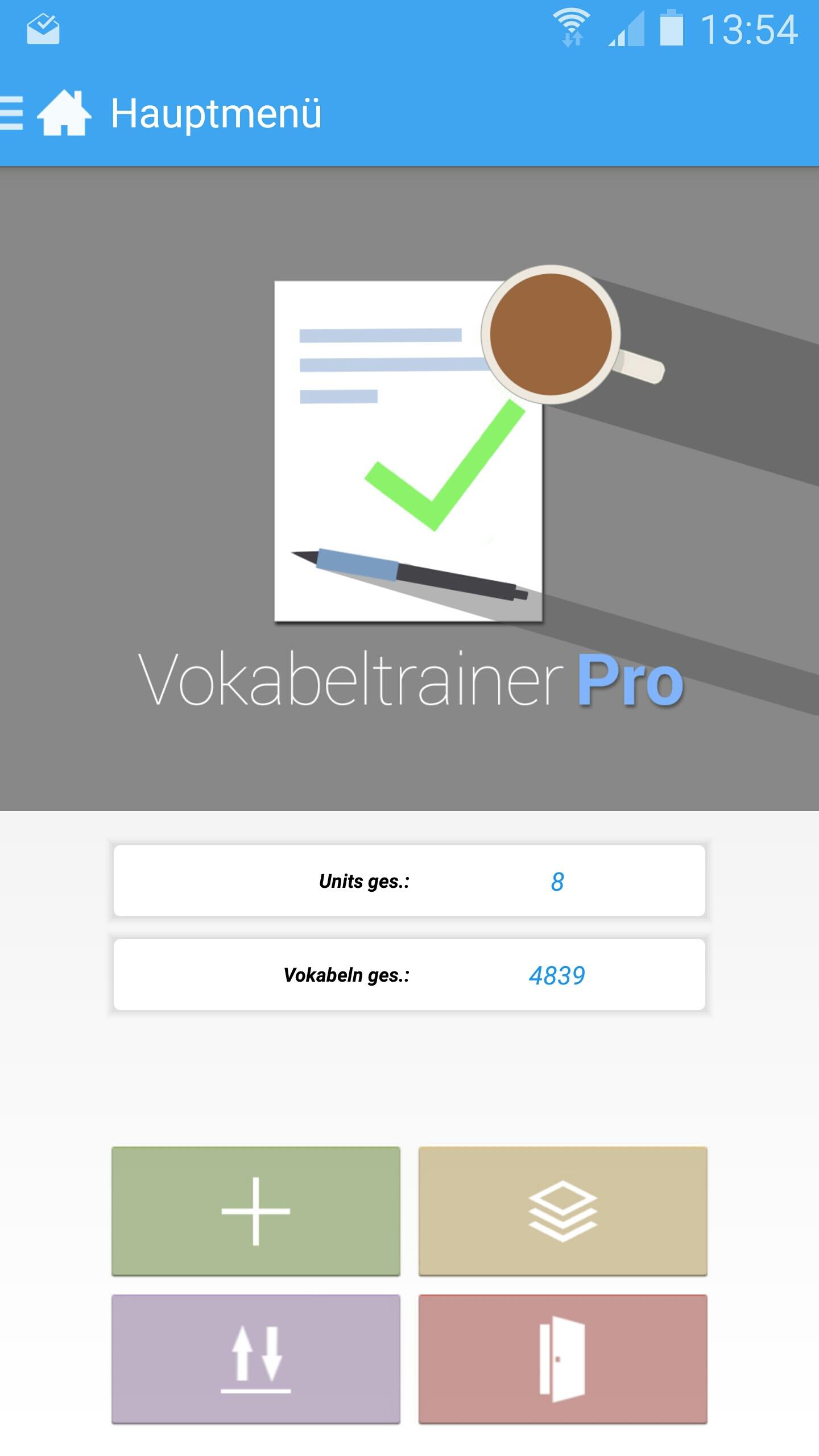 Android application Vocab Trainer Pro screenshort