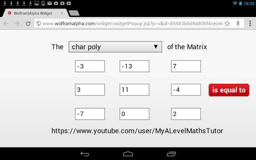 Matrix Cofactor Calculator