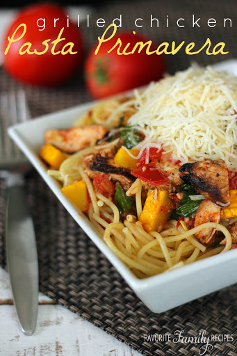 Grilled Chicken Pasta Primavera