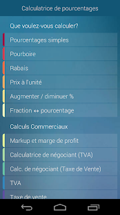 Capture d'ecran de l'application Android Percentage Calculator