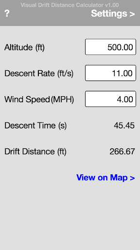 Drift Distance Calculator