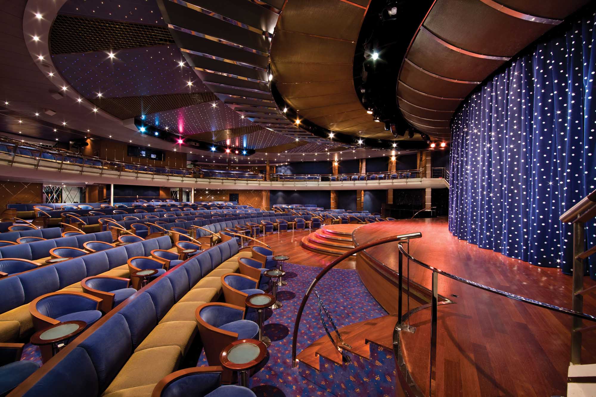 Catch an evening show in the Theater aboard Seven Seas Mariner during your voyage.